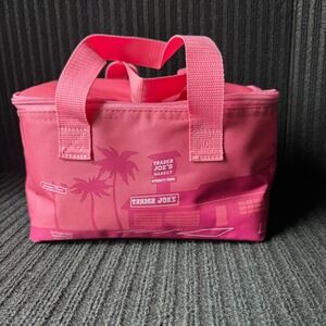 Trader Joe's Pink Mini Insulated Reusable Lunch Bag Tote